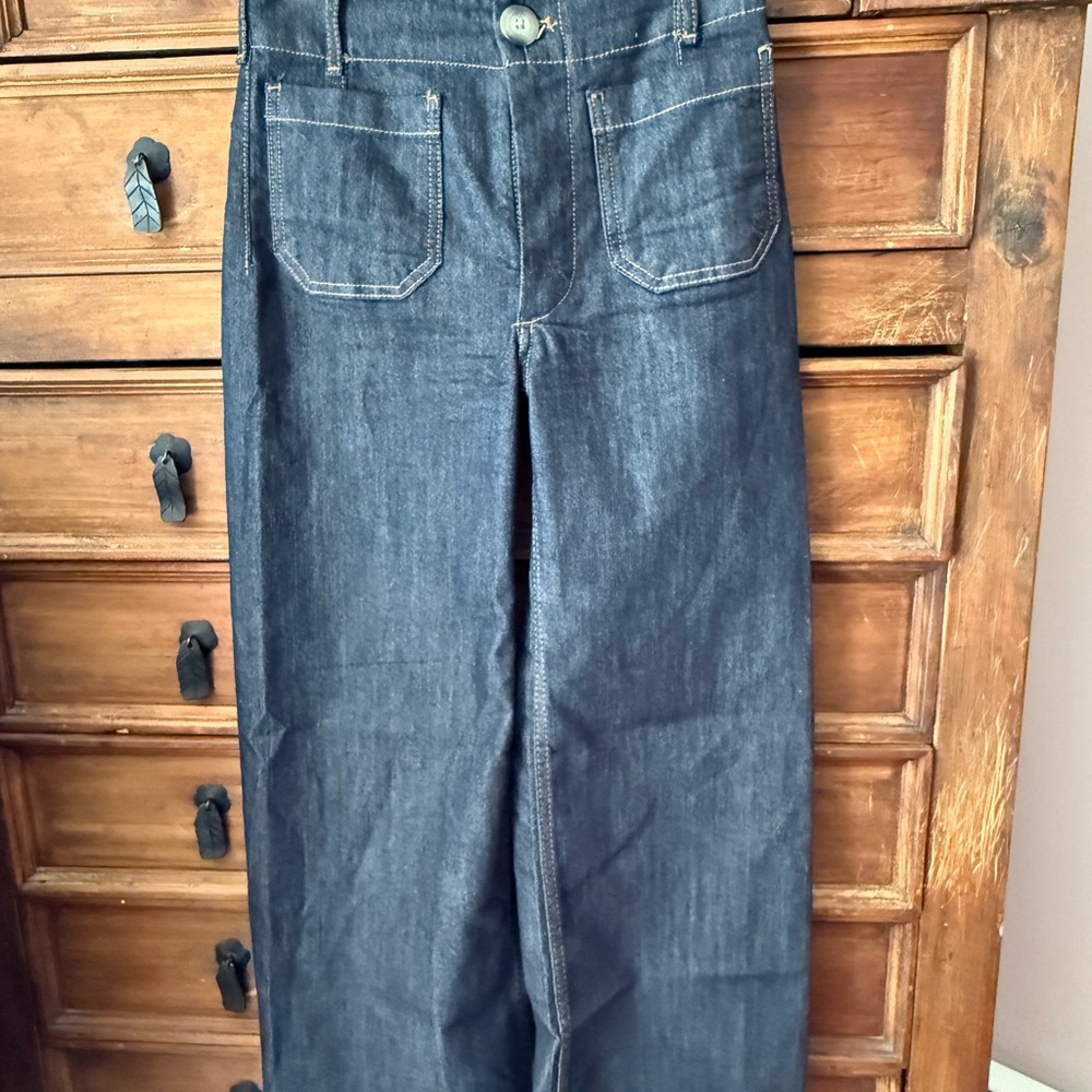 Anthropologie the Colette crop wide leg jeans by Maeve size 24 - Picture 4 of 10